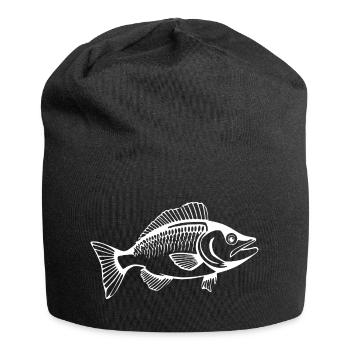 Fish Angler T-shirt Cadeau Angler - Bonnet en jersey - noir - Devant