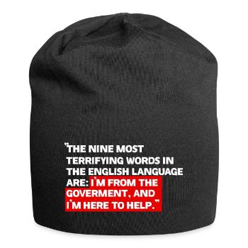 Je suis du gouvernement - Bonnet en jersey - noir - Devant