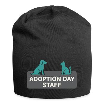 Adoptionstag-haustierrettungs-tierheim - Jersey-Beanie - Schwarz - Vorne