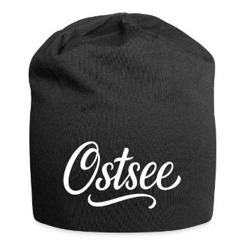 Ostsee Kalligraphie Kontrast - Jersey-Beanie - Schwarz - Vorne