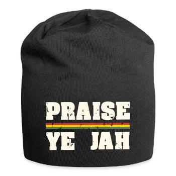 Louange à Jah - Bonnet en jersey - noir - Devant