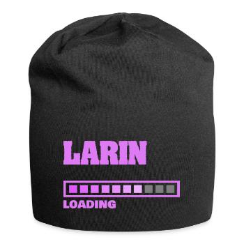 Geburt Larin - Jersey-Beanie - Schwarz - Vorne