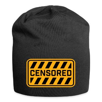 Censored Zensiert Lustig Statement Freiheit Logo - Jersey-Beanie - Schwarz - Vorne