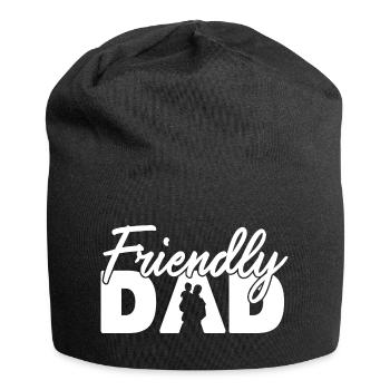 Silhouette de papa amicale Art de la paternité - Bonnet en jersey - noir - Devant