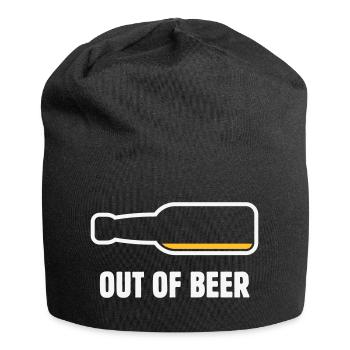 Out Of Beer (Bier / Bierchen / Biertrinker NEG 2C) - Jersey-Beanie - Schwarz - Vorne