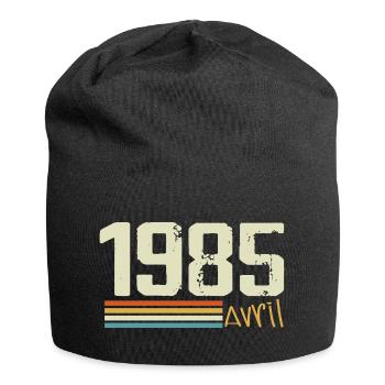 Né en avril 1985 - Bonnet en jersey - noir - Devant