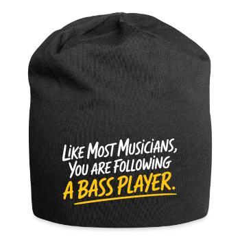Bassist Following A Bass Player Band Bassspieler - Jersey-Beanie - Schwarz - Vorne