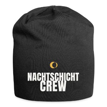 Nachtschicht Crew Schichtarbeit Pflege Nachtdienst - Jersey-Beanie - Schwarz - Vorne