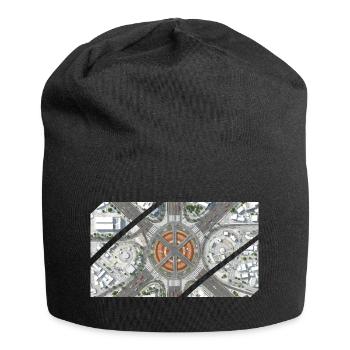 Mosaïque du rond-point urbain - Bonnet en jersey - noir - Devant