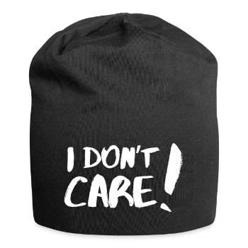 Je m’en fiche (je m’en fiche, je m’en fiche) - Bonnet en jersey - noir - Devant