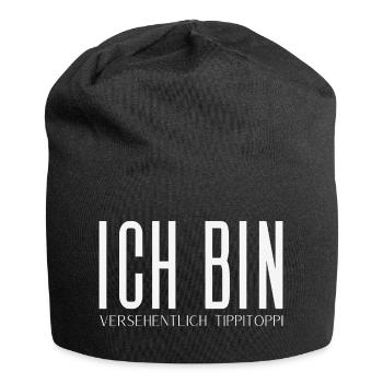 Ich bin versehentlich tippitoppi - Jersey-Beanie - Schwarz - Vorne