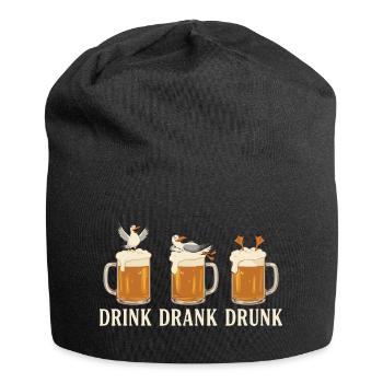 Boire, boire, bière, boire Plage des mouettes - Bonnet en jersey - noir - Devant