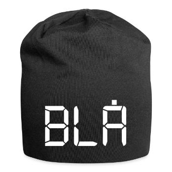 Blue - LCD - Jersey Beanie - black - Front