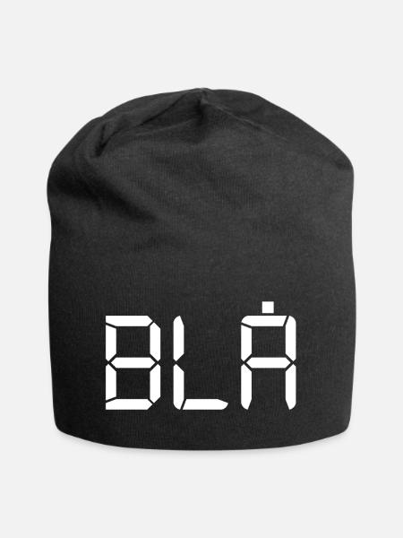 Blau - LCD - Jersey-Beanie - Schwarz