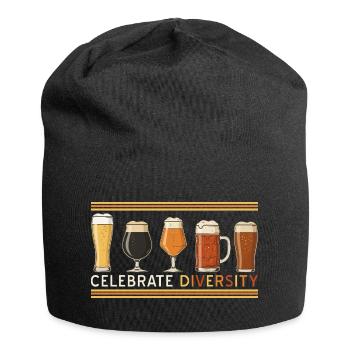 Craft Beer Vintage feiert Vielfalt und Hausbrauerei - Jersey-Beanie - Schwarz - Vorne