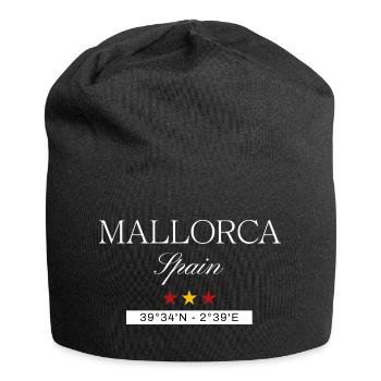 Mallorca Spanien Souvenir – Reise minimalistisch - Jersey-Beanie - Schwarz - Vorne