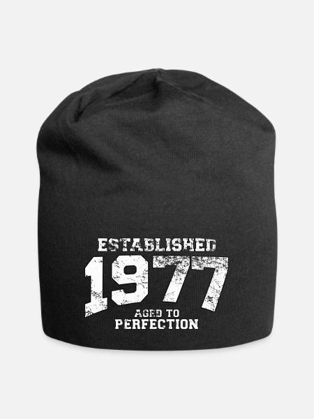 established 1977 - aged to perfection (de) - Jersey-Beanie - Schwarz