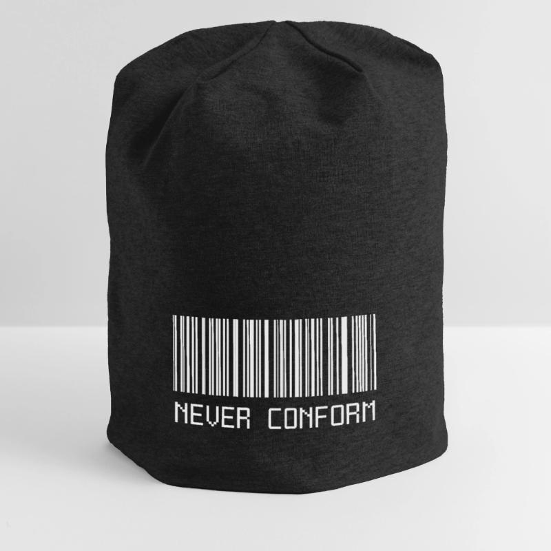 Never conform barcode Jersey Beanie