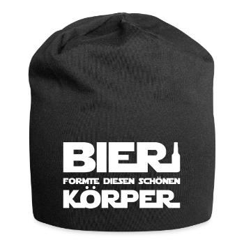 Bier formte diesen schönen Körper - Jersey-Beanie - Schwarz - Vorne
