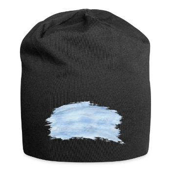 Background Blau Schwarz - Jersey-Beanie - Schwarz - Vorne