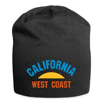 ★ Couleurs de conception modifiables ★ Côte ouest de la Californie - Bonnet en jersey - noir - Devant