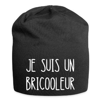 je suis un bricooleur - Bonnet en jersey - noir - Devant