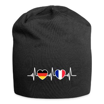 Deutschland und Frankreich France Französisch - Jersey-Beanie - Schwarz - Vorne