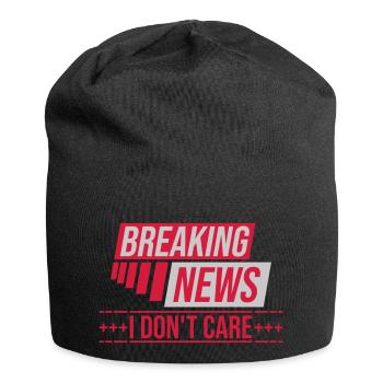 Breaking news don't care - Jersey-Beanie - Schwarz - Vorne