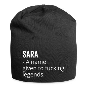 Sara a Name Given to Fucking Legends - Jersey Beanie - black - Front