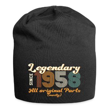 Cadeau original vintage 1958 64ème anniversaire - Bonnet en jersey - noir - Devant