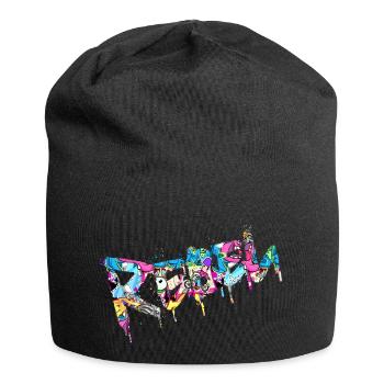 Rebel Rebels Lustige Retro Musik Hip Hop Rocknroll - Jersey-Beanie - Schwarz - Vorne