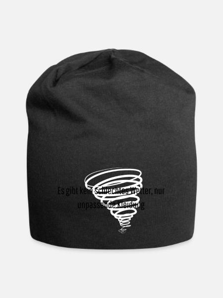 schlechtes Wetter - Jersey-Beanie - Schwarz