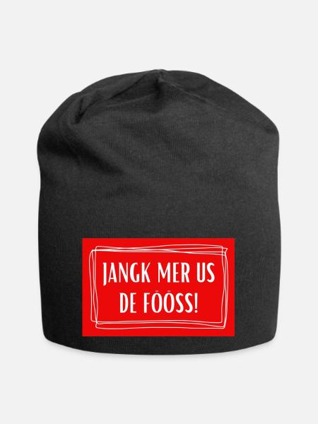 Jangk mer us de Fööß - Köln Kölle Kölsch Rheinland - Jersey-Beanie - Schwarz