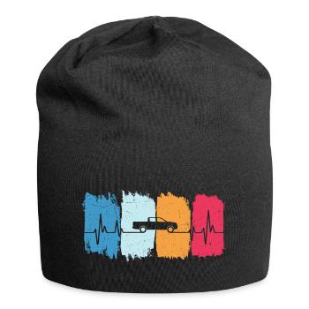 Pick-up Retro Herzschlag Auto-Offroad Pick-up - Jersey-Beanie - Schwarz - Vorne