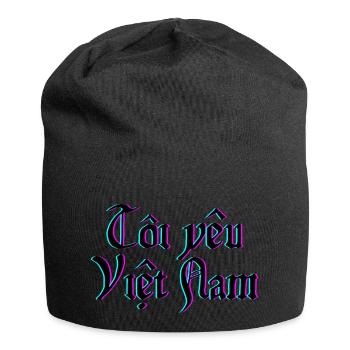 J’aime le Vietnam en vietnamien - Bonnet en jersey - noir - Devant