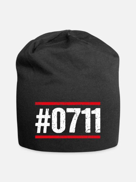 0711 Stuttgarter Vorwahl Schwabenland - Jersey-Beanie - Schwarz