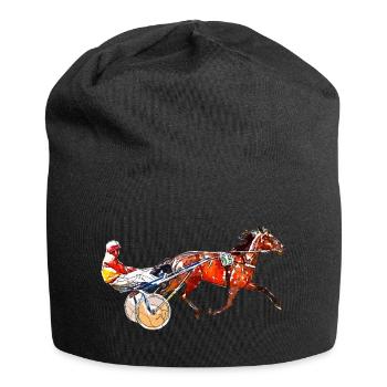 Trotting trotting race - Jersey Beanie - black - Front