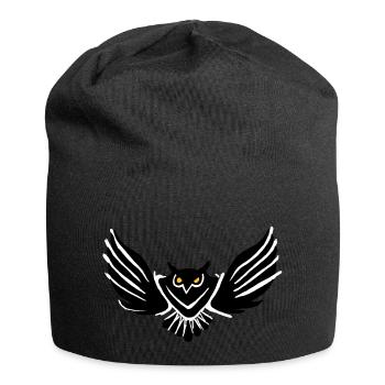 eule - Jersey-Beanie - Schwarz - Vorne