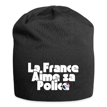 La France Aime Sa Police - Bonnet en jersey - noir - Devant
