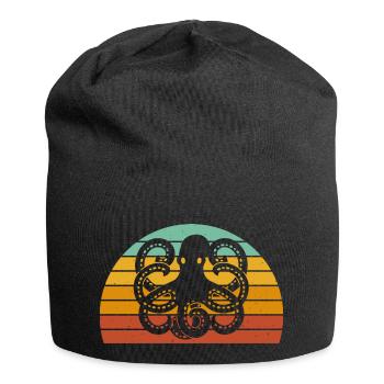 Poulpe calmar - Bonnet en jersey - noir - Devant