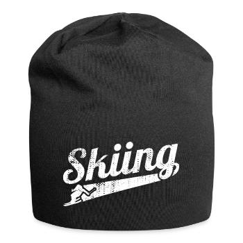 Skieur de compétition - Bonnet en jersey - noir - Devant