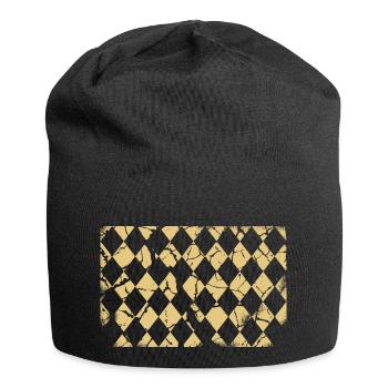 Plaid Pattern Background Rectangle - Jersey Beanie - black - Front