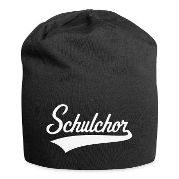 Schulchor (Chor / Musik / Schriftzug / White) - Jersey-Beanie - Schwarz - Vorne