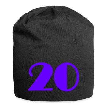 20. 20 ANS. 20e ANNIVERSAIRE. ANNIVERSAIRE 20 ANS. - Bonnet en jersey - noir - Devant