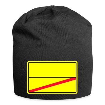 signe de nom de lieu - Bonnet en jersey - noir - Devant