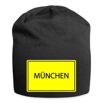 ortsschild münchen - Jersey-Beanie - Schwarz - Vorne