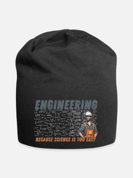 Engineering Because Scince is too easy - Jersey Beanie - black