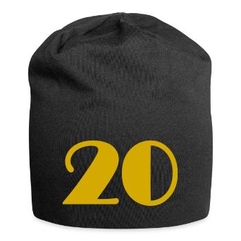 20. 20 ANS. 20e ANNIVERSAIRE. ANNIVERSAIRE 20 ANS. - Bonnet en jersey - noir - Devant
