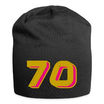 70. 70 ANS. 70e ANNIVERSAIRE. ANNIVERSAIRE 70 ANS. - Bonnet en jersey - noir - Devant