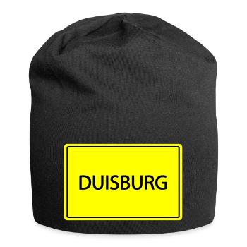 Panneau de la ville Duisbourg - Bonnet en jersey - noir - Devant